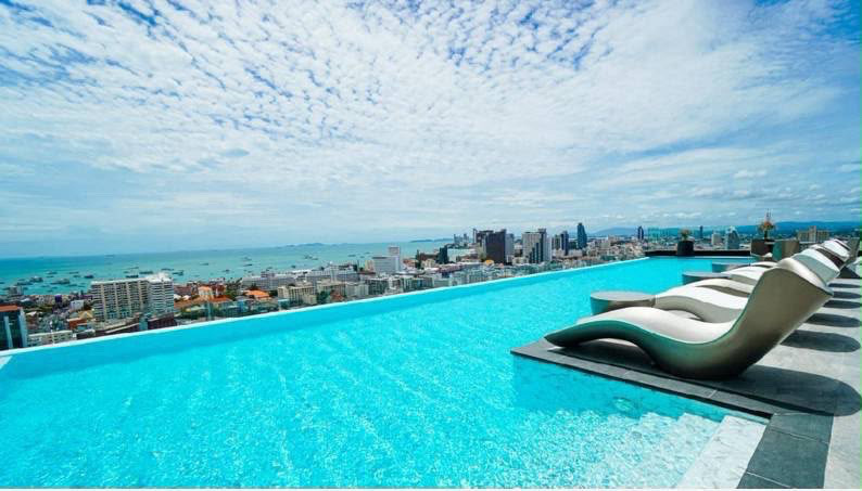 PATTAYA PLEIN CENTRE CONDO 1 CHAMBRE VUE PISCINE. IMMOCENTER THAILAND REAL ESTATE AGENCY PATTAYA