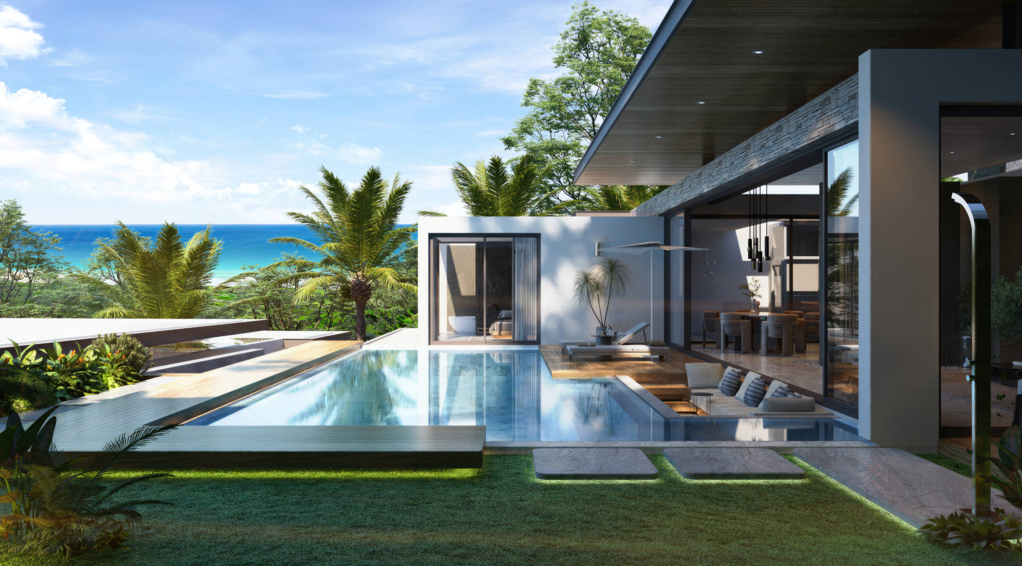 PHUKET A LAYAN PROJET DE VILLA DE LUXE VUE MER. IMMOCENTER THAILANDE PHUKET LAYAN